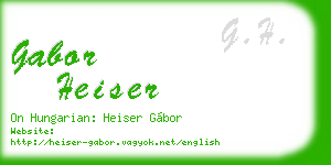 gabor heiser business card